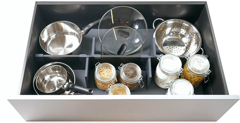 Organisation et rangements dans les tiroirs - Cuisines KOCHER